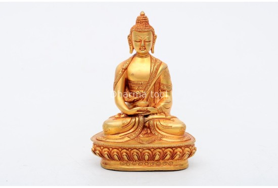 Amitabha Buddha Statue – Gold Gilded & Hand-Carved