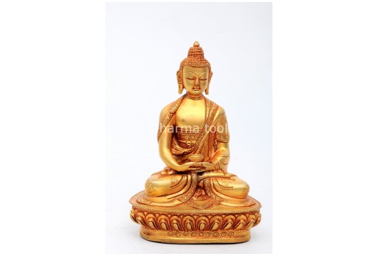 Amitabha Buddha Statue – Gold Gilded & Hand-Carved