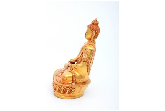 Amitabha Buddha Statue – Gold Gilded & Hand-Carved