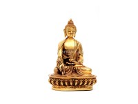 Medicine Buddha Statue – Gold Gilded & Hand-Carved