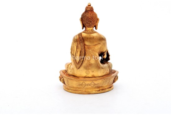 Medicine Buddha Statue – Gold Gilded & Hand-Carved