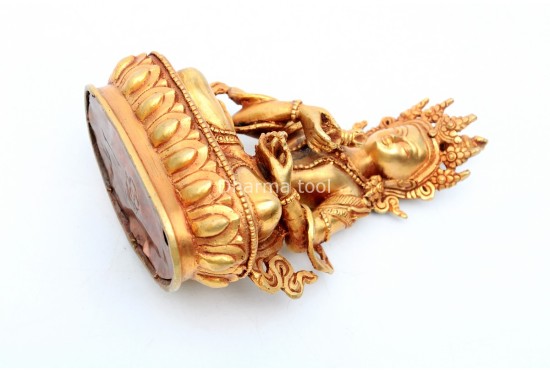 Vajrasattva Statue – Gold Gilded & Hand-Carved
