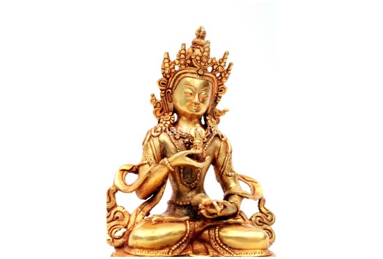 Vajrasattva Statue – Gold Gilded & Hand-Carved