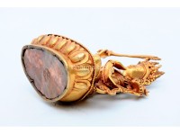 Manjushree Buddha Statue – Partly Gold Gilded & Hand-Carved