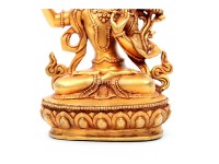 Manjushree Buddha Statue – Partly Gold Gilded & Hand-Carved