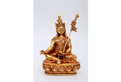 Padmasambhava (Guru Rinpoche) Statue – Gold Gilded & Handcrafted
