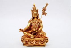 Padmasambhava (Guru Rinpoche) Statue – Gold Gilded & Handcrafted