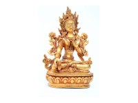 White Tara Buddha Statue – Gold Gilded & Handcrafted