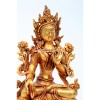 White Tara Buddha Statue – Gold Gilded & Handcrafted