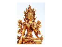 White Tara Buddha Statue – Gold Gilded & Handcrafted