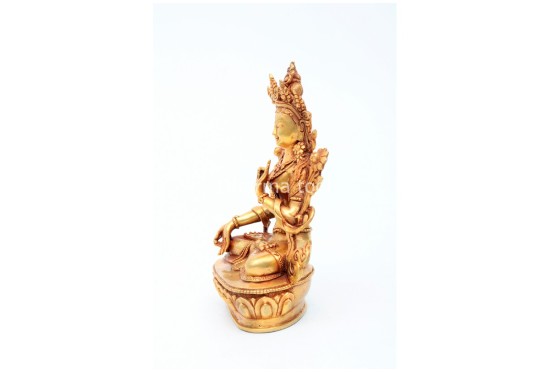 White Tara Buddha Statue – Gold Gilded & Handcrafted