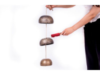 Hanging Singing Bowl Chime / Wind Bell - 3 Bowl Chakra Set