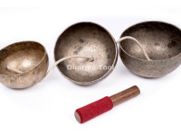 Hanging Singing Bowl Chime / Wind Bell - 3 Bowl Chakra Set