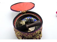 7-Inch Jhumka Full Moon Singing Bowl – Thick-Walled Healing Set with Tingsha and Chakra Bracelet