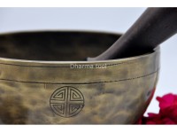 7-Inch Jhumka Full Moon Singing Bowl – Thick-Walled Healing Set with Tingsha and Chakra Bracelet