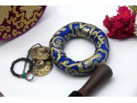 7-Inch Jhumka Full Moon Singing Bowl – Thick-Walled Healing Set with Tingsha and Chakra Bracelet