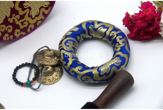 7-Inch Jhumka Full Moon Singing Bowl – Thick-Walled Healing Set with Tingsha and Chakra Bracelet