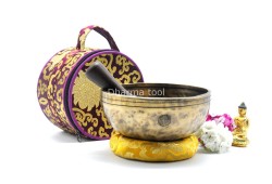 8 inches Diameter Jhumka Full Moon Singing Bowl – Thick-Walled for Deep Healing Sound – Handmade in Nepal