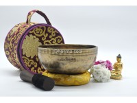 8 inches Diameter Jhumka Full Moon Singing Bowl – Thick-Walled for Deep Healing Sound – Handmade in Nepal