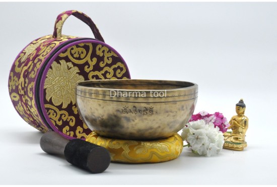 8 inches Diameter Jhumka Full Moon Singing Bowl – Thick-Walled for Deep Healing Sound – Handmade in Nepal