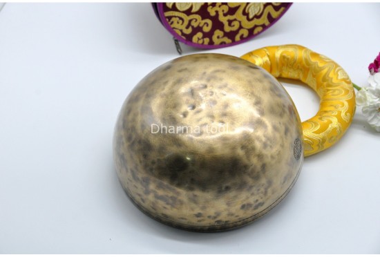 8 inches Diameter Jhumka Full Moon Singing Bowl – Thick-Walled for Deep Healing Sound – Handmade in Nepal