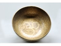 Om Engraved Extra Large Tibetan Singing Bowl – Tibetan Mantra Etched
