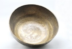 Yin Yang Engraved Large Tibetan Singing Bowl