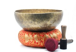 Seed of Life Mandala Carved Singing Bowl – Tibetan Mantra – Flower of Life