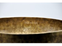 Seed of Life Mandala Carved Singing Bowl – Tibetan Mantra – Flower of Life