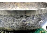 Chakra Yogi Engraved Large Tibetan Singing Bowl – 7 Chakras & Vajra