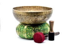 Chakra Yogi Engraved Large Tibetan Singing Bowl – 7 Chakras & Vajra