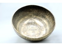 Chakra Yogi Engraved Large Tibetan Singing Bowl – 7 Chakras & Vajra