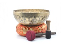 Chakra Yogi Engraved Large Tibetan Singing Bowl – 7 Chakra Symbols