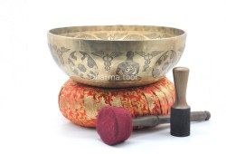 Chakra Yogi Engraved Large Tibetan Singing Bowl – 7 Chakra Symbols