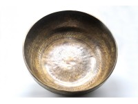 Flower of Life Engraved Large Tibetan Singing Bowl – Sacred Geometry & Mantra