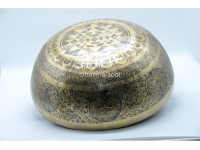 Buddha Foot Engraved Large Tibetan Singing Bowl – 7 Chakras & Shree Yantra