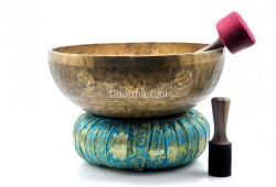 Shiva Engraved Extra Large Tibetan Singing Bowl – Nataraja, Shree Yantra & Om