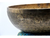 Shiva Engraved Extra Large Tibetan Singing Bowl – Nataraja, Shree Yantra & Om