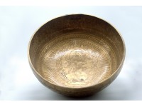 Shiva Engraved Extra Large Tibetan Singing Bowl – Nataraja, Shree Yantra & Om