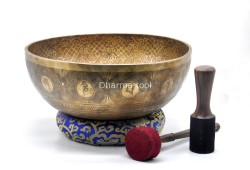 Shree Yantra Carved Singing Bowl – Extra Large Handmade Singing bowl