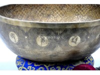 Shree Yantra Carved Singing Bowl – Extra Large Handmade Singing bowl