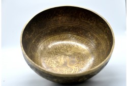 Tree of Life Carved Large Singing Bowl – Yin Yang Center