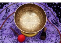 Flower of Life Carved Large Singing Bowl- Master Healing Himalayan bowl