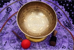 Flower of Life Carved Large Singing Bowl- Master Healing Himalayan bowl