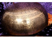 Buddha Foot Engraved Large Tibetan Singing Bowl-Extra large Master Healing Yoga bowl