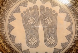 Buddha Foot Engraved Large Tibetan Singing Bowl-Extra large Master Healing Yoga bowl