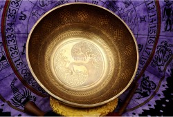 Yin Yang Engraved Large Tibetan Singing Bowl-Extra large Himalayn Singing bowl