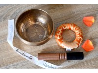6-Inch Diameter Hand-Etched Tibetan Singing Bowl – Mantra Blessed Meditation Bowl