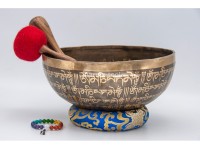 Buddha Eyes Tibetan Singing Bowl with Full Tibetan Mantra & Endless Knot