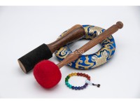 Buddha Eyes Tibetan Singing Bowl with Full Tibetan Mantra & Endless Knot